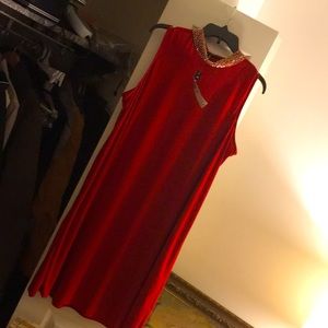 Red swing dress